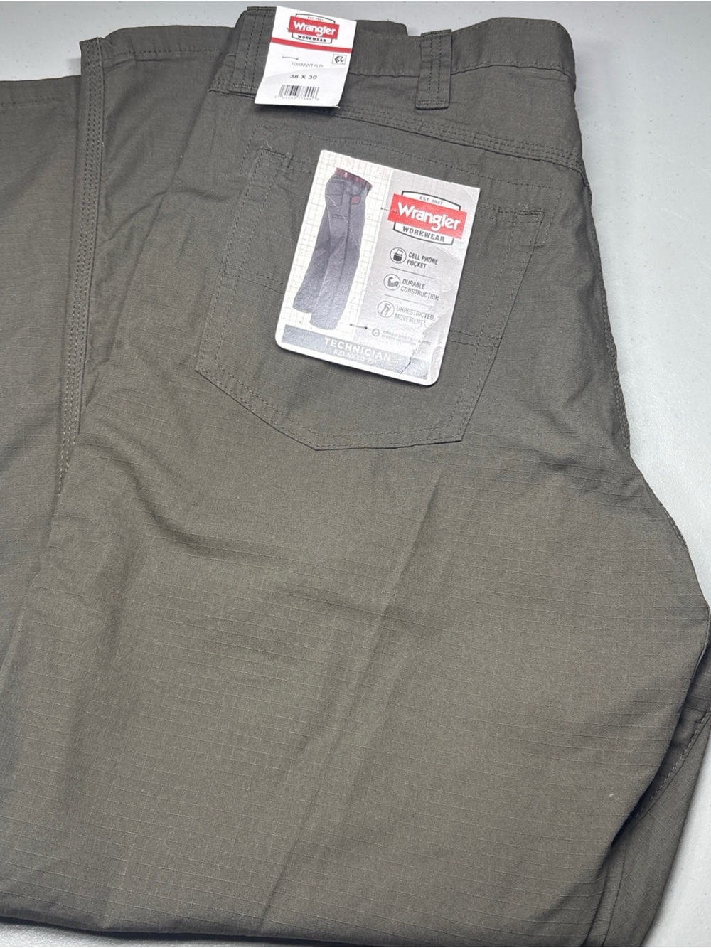 Wrangler Workwear Technician Pants Men’s 38x30 New Utility Cargo Work Ripstop